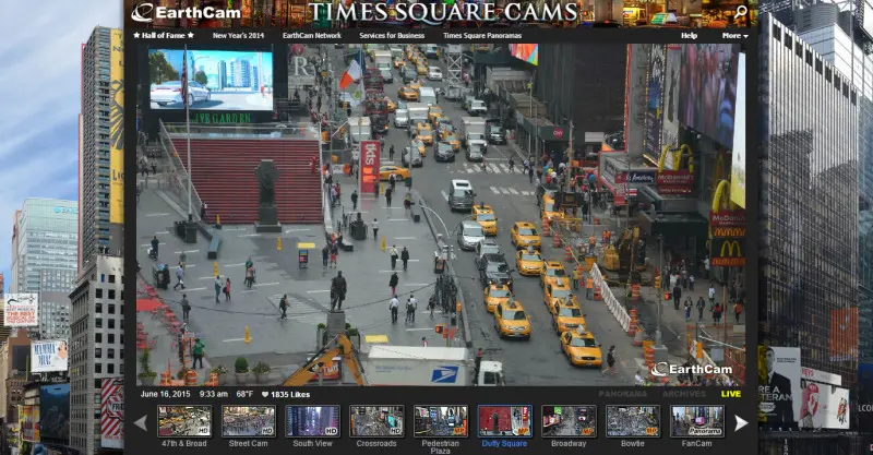 Câmeras ao vivo direto de Nova York