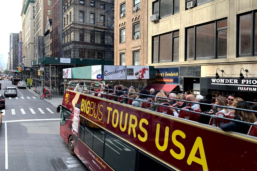 ônibus panorâmico de nova york
