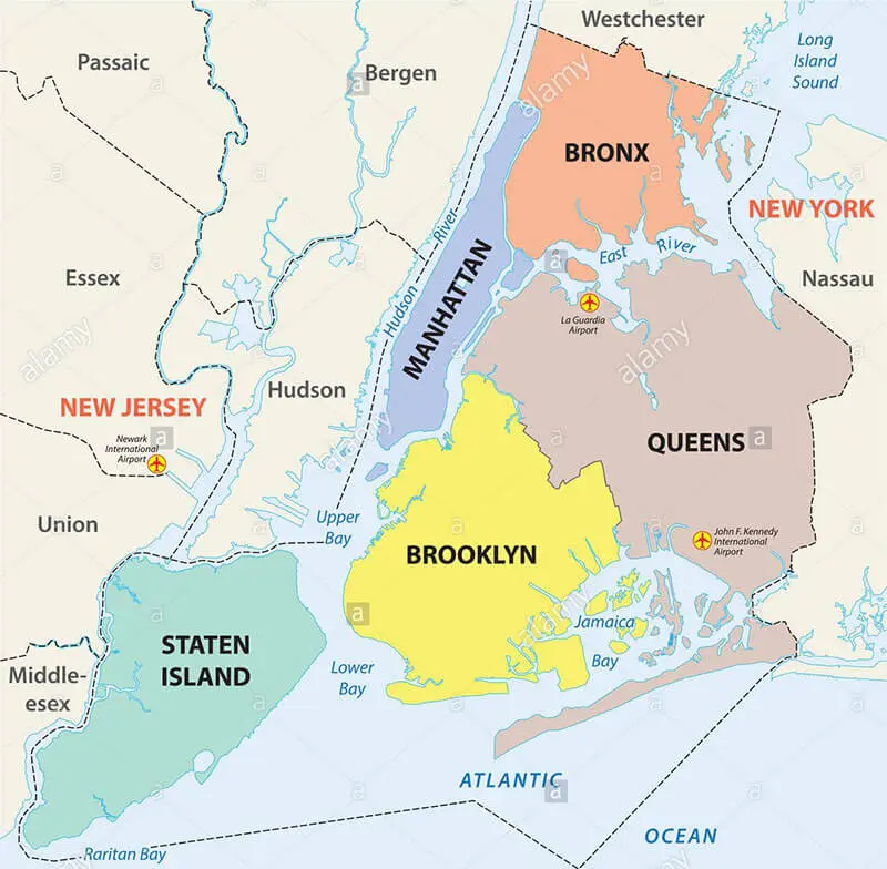 mapa de nova york
