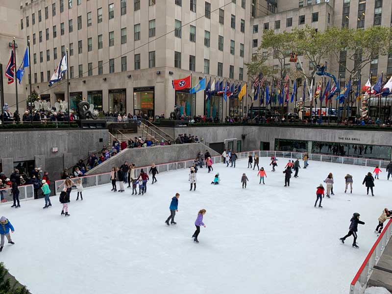 patinação no gelo em nova york