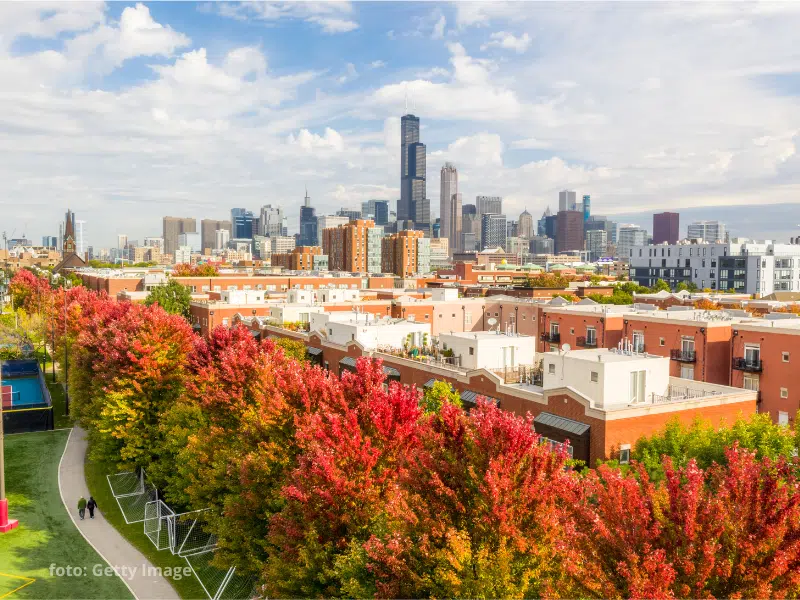 Quando é o outono em Chicago?